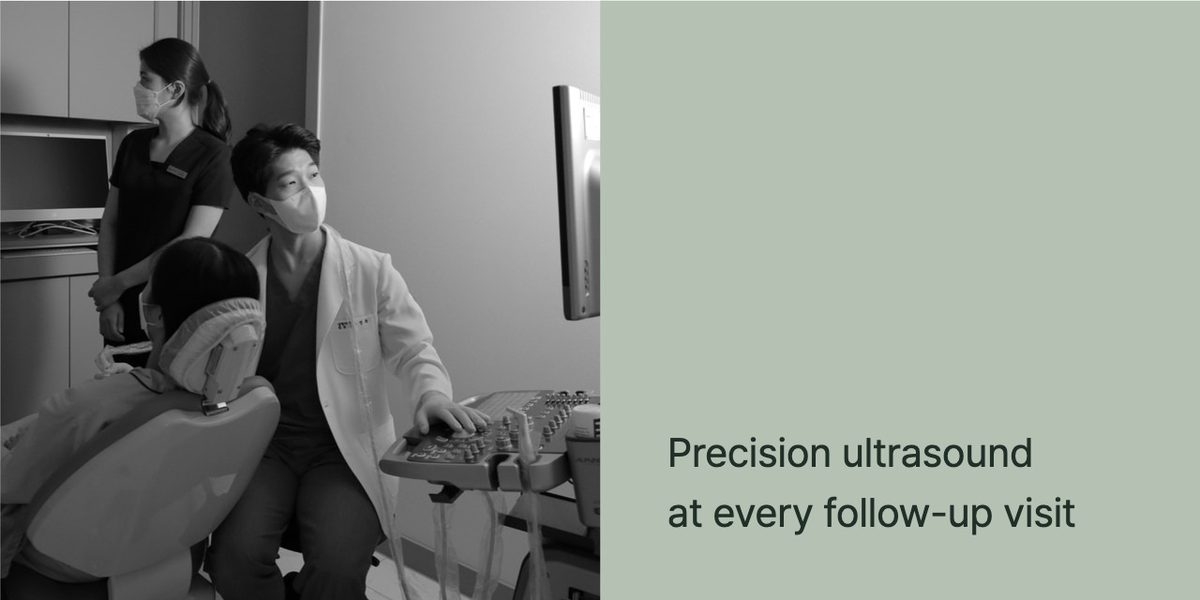 Aftercare scene 2: Precision ultrasound at every follow-up visit