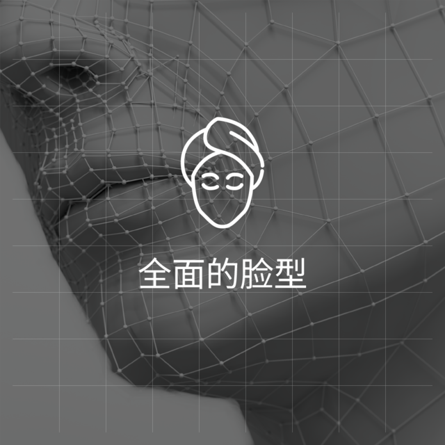 "全面的脸型"文字图标图片