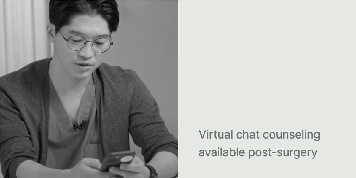 Aftercare scene 3: Virtual chat counseling available post-surgery